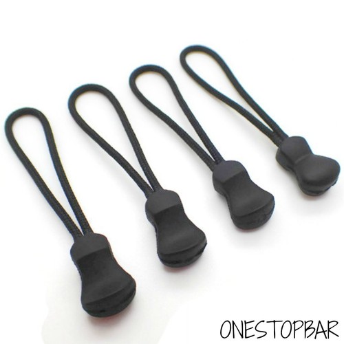 Zip pulls black zipper - 5x,