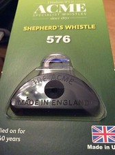 Genuine Acme Shepherds Plastic Lip Whistle in BLACK.Sheep Dog Training 