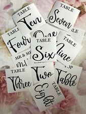 Wedding table numbers, decorations, party, event, placements.