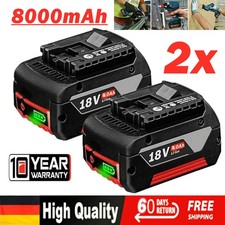 2x 8Ah Battery for Bosch 18V GSR GBA BAT609 BAT620 BAT618 Professional Tool Battery