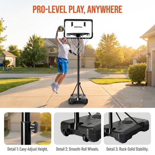 8ft basketball hoop - basketball, system