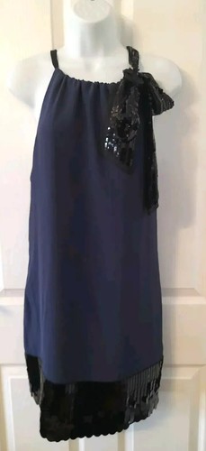 Coast navy sequin - navy, silk