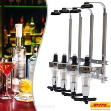 4 Compartment Barbutler Beverage Dispenser Bar Set Bottle Holder Dispenser Holder