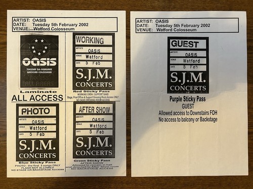Oasis gig pass info sheets - gig,