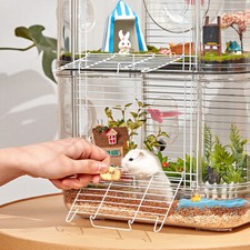 Home Large Hamster Castle Transparent Gerbil Mouse Cage Animal Play Home