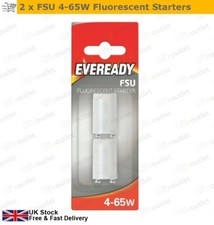 2 x  EVEREADY Fluorescent Starter 4-65W FSU 220-240V Tube Start FS-U