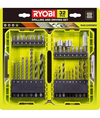 Ryobi 32pc mixed drill and - ryobi,