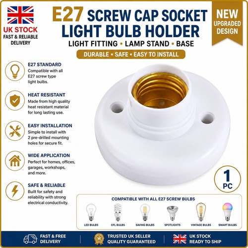 1pc e27 screw cap socket - 1pc,