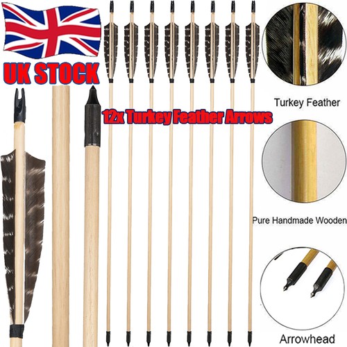 12x hnadmade wooden arrows - hnadmade,