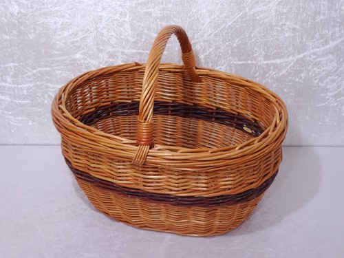 Wicker shopping basket - wicker,