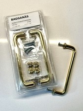 IKEA Bagganas 5-5/8" 143mm Cabinet Handle Pulls Pair 2 Pack Brass Free Shipping