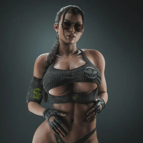 Lara croft statue - lara,