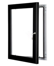 VizPro Outdoor External Lockable Noticeboard Poster Display Hollow Backing Black