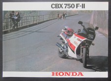 Honda CBX 750 F 2 II depliant originale italiano sales brochure prospekt dati