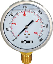 Pressure Gauge Pneumatic/Hydraulic 15-14500 PSI (1-1000 Bar) 40,50,63,100mm Dial
