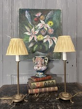 Vintage Pair Laura Ashley Candle Sticks Table Lamps