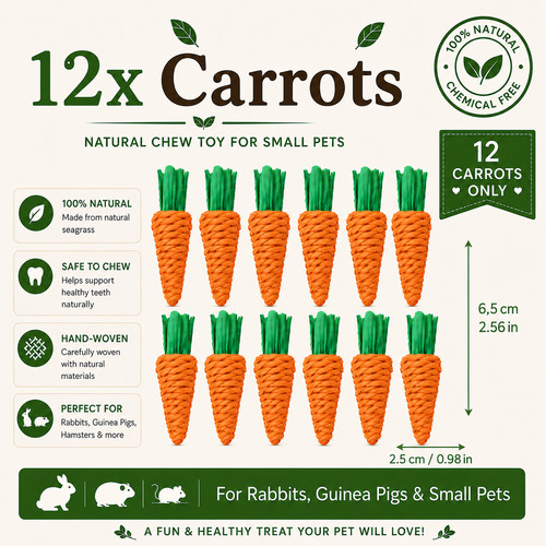 Grass carrot toy - grass, guinea