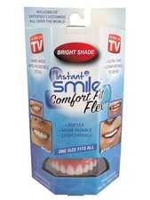 Instant Smile Comfort Fit Flex Cosmetic Teeth Bright White Shade Upper Veneer