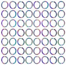Rainbow Jump Rings 3.5-6mm Metallic Metal Jewelry Findings Jewellery Split Open