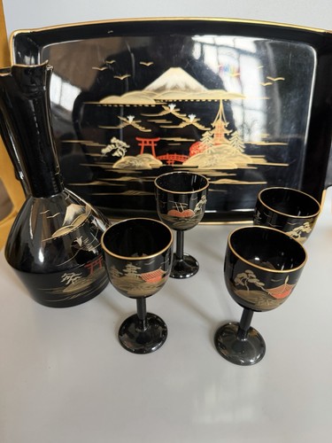 Japanese laquer ware tea set - ware,