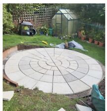  3.46M BUFF  ROTUNDA CIRCLE PAVING PATIO SLABS STONES   (DELIVERY  EXCEPTIONS)