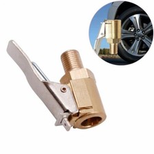 Clip On Car Truck 8mm Brass Tyre Valve Air Hose Chuck Airline Inflator Connector