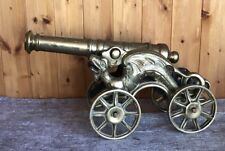 Vintage Solid BRASS CANNON With CHINESE  DRAGON Chassis 17” Long 9.5” Tall Heavy