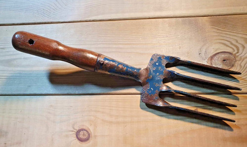 Vintage garden hand fork old - vintage,