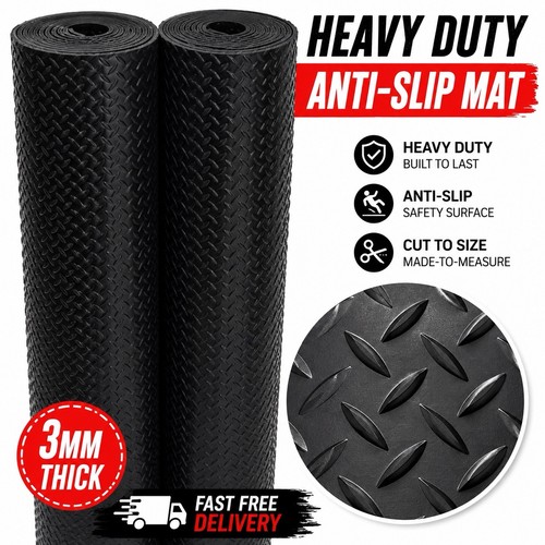 Checker plate rubber matting - rubber,