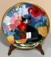 Rosina Wachtmeister Cat Plate 3.75" Vintage Goebel Porcelain "Serafina"