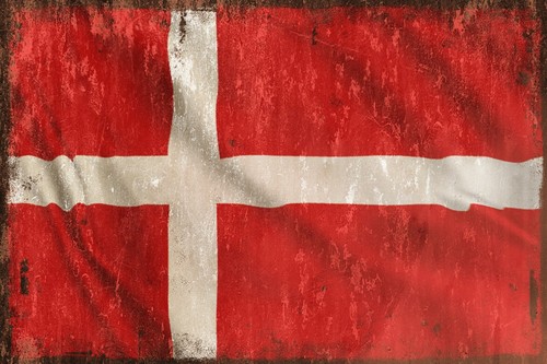 Danish flag image - danish, vintage