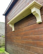 120cm Long Pinewood Farmhouse Style Mantel With Corbels(Barewood)