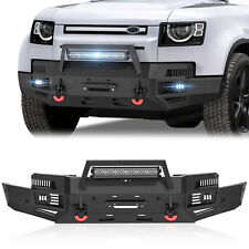 Front Bumper W/ Winch Plate&Sensor Holes For 2020-2024 Landrover Defender 90 110