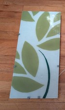 IKEA Zen Green Leaf  Wall Glass Panel Light Box Lamp GYLLEN 22” Sconce
