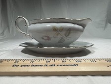 Winterling Bavaria Germany Gravy Boat China Floral Rose Pattern Serving