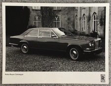 ROLLS ROYCE  Camargue Car Black & White Press Photograph Undated