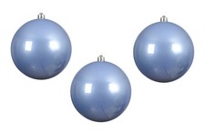 Blue Christmas Tree Decoration Extra Large XL Giant Baubles 14cm Sky Blue x 3