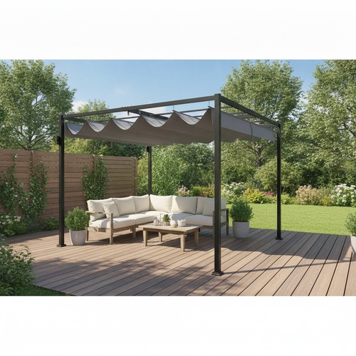 Pergola 2x3m wall mounted - 2x3m, wall-mounted