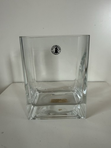 Ikea square glass vase - glass, clear