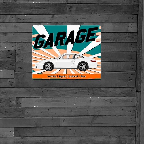 Personalised man cave - man, metal