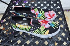 Women's Vans Tropical Floral Shoes Size UK 4 EU 36.5 Canvas Hawaiian Slip On 