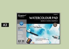 200gsm WATER COLOUR Watercolour paint Pad Canvas 30 Sheets Premium A3 A4 A5