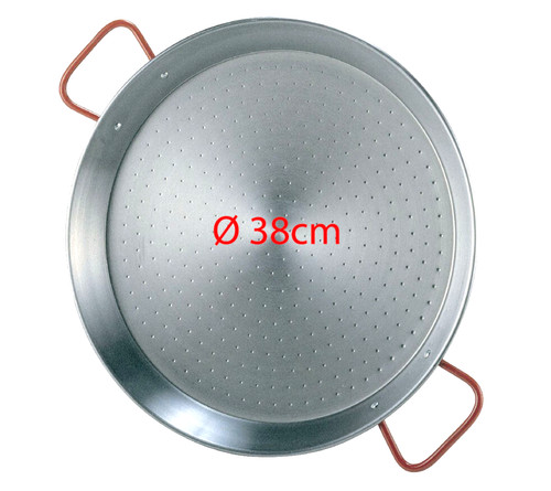 Polished steel paella pan - steel,