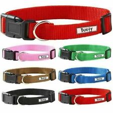 Bunty Adjustable Soft Fabric Dog Collar with Buckle and Clip for Lead