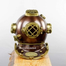 18" US NAVY MARINE MARITIME SHIP ANTIQUE SCUBA DIVERS HELMET DECOR ITEMS