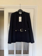 Zara Navy Fitted Blazer with