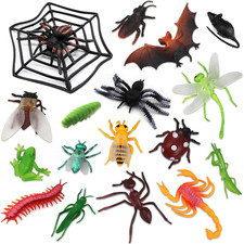 17PCS Realistic Toy Insects Bugs Figures for Kids Learning Party Bag Fillers