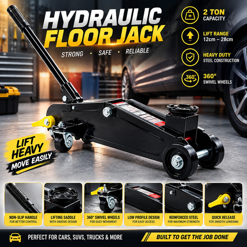 Ton hydraulic floor jack low - 2,