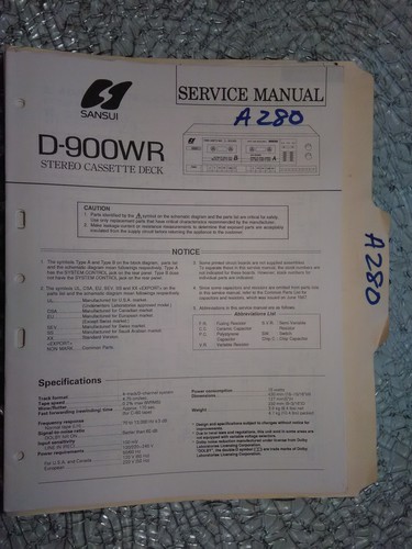 Sansui 900wr service manual - service,