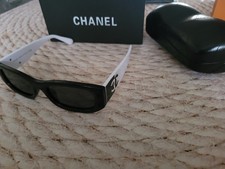Black & White Womens Ladies Cat Eye Designer Chanel Sunglasses